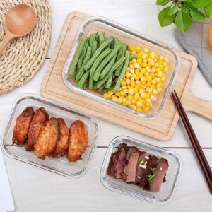 UMEIED 10 Pack Glass Food Storage Containers with Lids Leakproof, Airtight Glass Meal Prep Containers For Lunch, On The Go, Leftover, Dishwasher Safe