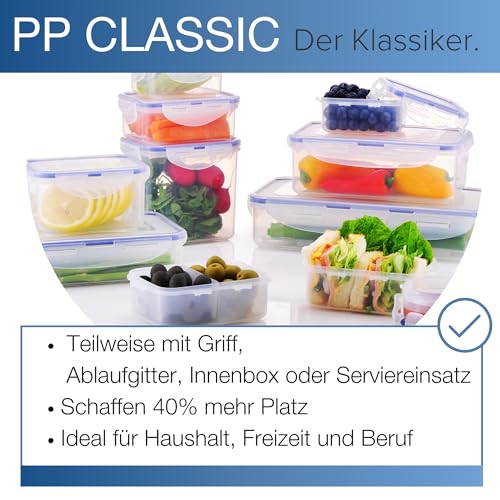 LOCK & LOCK Easy Essentials Food Lids/Pantry Storage/Airtight Containers, BPA Free, Rectangle - 8 Cup - for Cookies, Clear