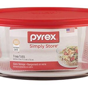 PYREX ROUND W/LID 7CUP by PYREX MfrPartNo 1075429