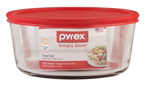 PYREX ROUND W/LID 7CUP by PYREX MfrPartNo 1075429