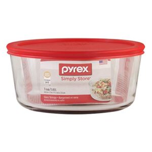 PYREX ROUND W/LID 7CUP by PYREX MfrPartNo 1075429