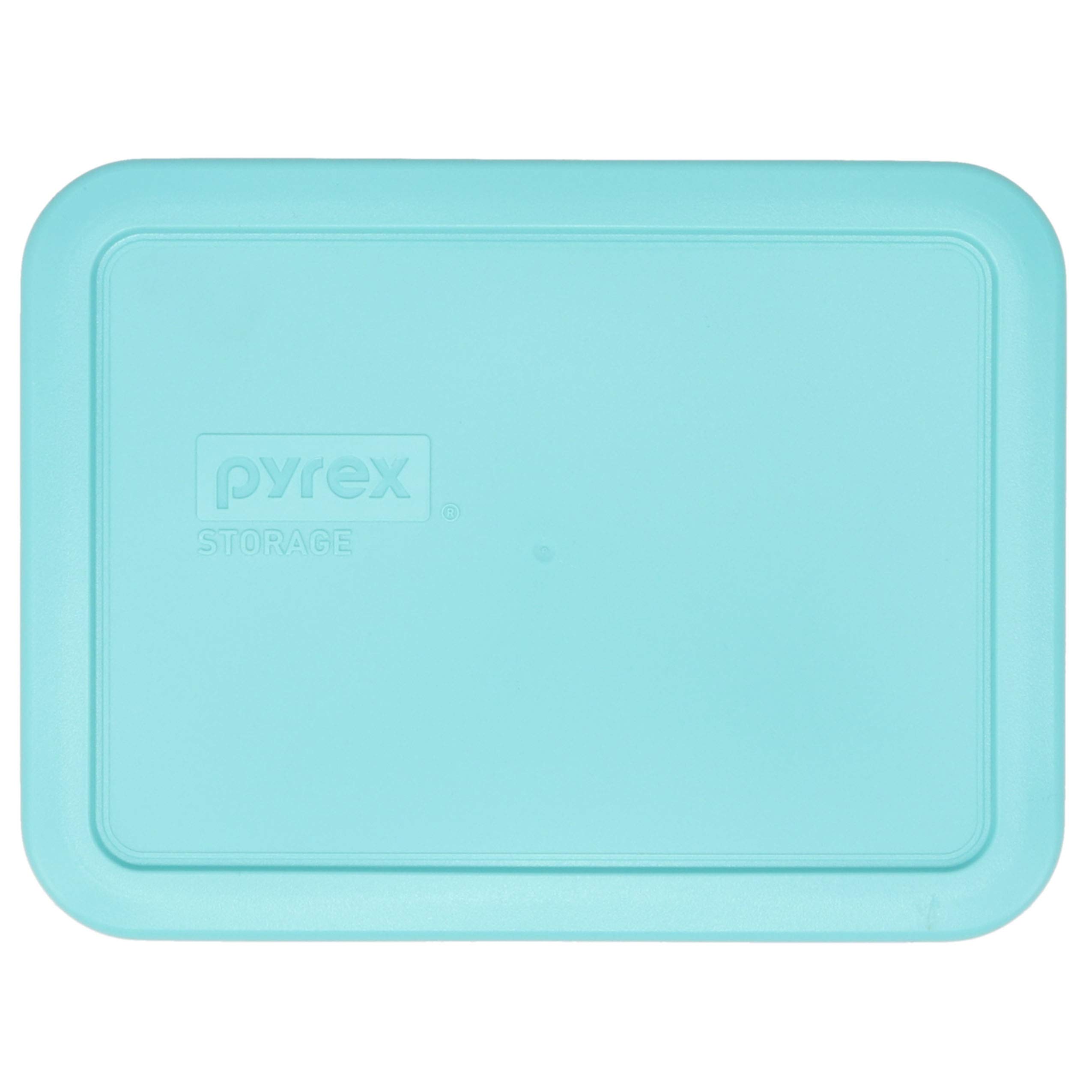 Pyrex (2 7210 Glass Containers & (2) 7210-PC Sun Bleached Turquoise Lids Made in the USA