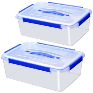 yory large food storage containers with lid for cookies macarons bread cake flour sugar rice leftovers - freezer safe -extra big- box tub(16l/64cups-2pack)