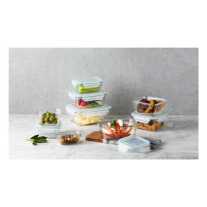 GLASSLOCK Oven and Microwave Safe Glass Food Storage Containers 18 Piece Set