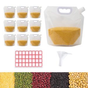 cereal rice storage bag, thickened 10pcs - airtight food storage containers with lids moisture resistant home essentials. kitchen organization for grain, flour, barley, beer, juice