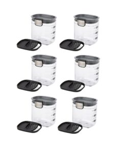 progressive international pks-401 1.5 cup mini prokeeper + airtight silicone seal storage container great for spices & baking acessories set of 6 (pks-401 (6-pack))