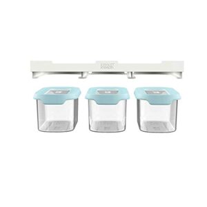 Joseph Joseph CupboardStore Airtight Easy Pour Food Container 3M Tape Undershelf Storage Hanger, 3-Piece Set - Small, Opal