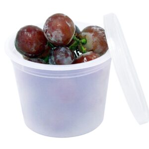 Deluxe 4oz Deli Food Storage Containers Designed for Fridge and Freezer (50 Pack)