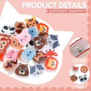 Crtiin 24 Pcs Cute Bag Clips Funny Clips Animals Shaped Fruit Kitchen and Food Bag Clips Binder and Paper Clips Plastic Bread Bag Clips for Airtight Seal Food Storage