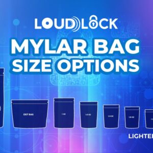 Loud Lock Mylar Bags Smell Proof -1000 Count (Black, 1/8 Ounce 5.25"x3.75") - 6mil Thickness Packaging Bags - Mylar Bags For Food Storage - Resealable Bags