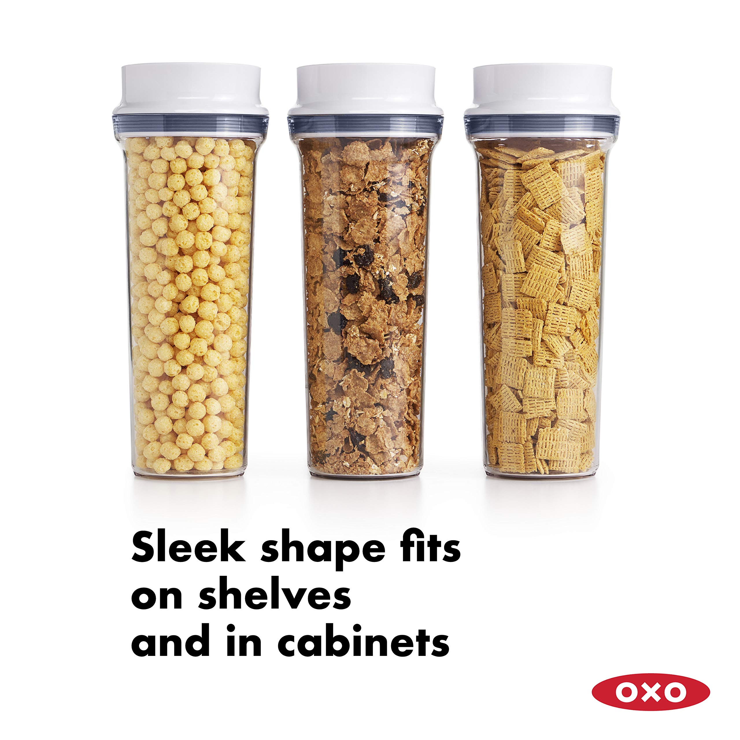 OXO Good Grips 3-Piece POP Cereal Dispenser Set + OXO Good Grips POP Container - Airtight Food Storage