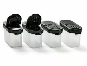 tupperware modular mates small spice set of 4 new black seals