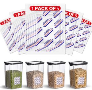 200cc (100packets) oxygen absorbers (20 individual packs of 5 packet, total 100 packets) works in mason jars, mylar bags and vacuum bags, oxygen absorbers for food storage