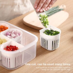 BestAlice Food Storage Containers with Lids, 12PCS Removable Divided Veggie Tray with Lid, Snackle Box Charcuterie Container for Fridge Clear Compartment Snack Containers, Stackable Produce Saver