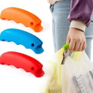 HLLMX 4 PCS Silica Gel Plastic Bag Carrier Silica Gel Handle Carrier For Garbage Bags Shopping Bags Plastic Bags Grocery Bags 4 Color