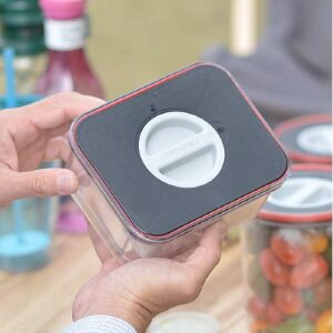 Neoflam Airtight Smart Seal Food Storage Container (Set of 3, Rectangle) | Crystal Clear Body | Modular, Stackable, Nestable Design | Easy to Clean, BPA Free (3.6 L, 121.7 oz)