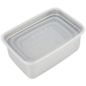 4Pcs Stainless Steel Food Containers with Leakproof Lids Rectangle for Food Storage Box