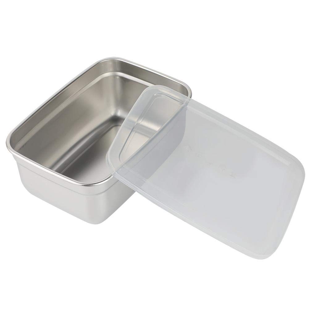 4Pcs Stainless Steel Food Containers with Leakproof Lids Rectangle for Food Storage Box