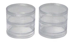 se 2-3/4" clear plastic storage containers with stackable screw-on lids (4 pc.) - 87446bb