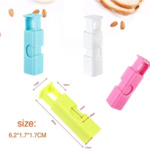 4 Pieces Food Sealing Clips Set, Bread Bag Clips Locking Type Bag Clip Plastic Food Clips Bag Sealing Clips for Snacks Kitchen Clips Freezer Bag Clips Useful and Fashion