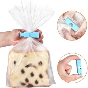 4 Pieces Food Sealing Clips Set, Bread Bag Clips Locking Type Bag Clip Plastic Food Clips Bag Sealing Clips for Snacks Kitchen Clips Freezer Bag Clips Useful and Fashion