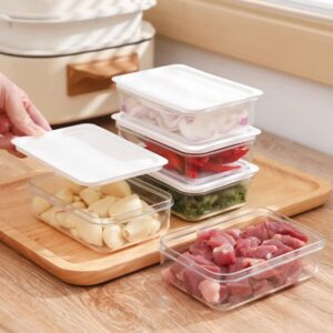 Refrigerator Side Door Organizer Box 6 Pack,Kitchen Divider Organizer Onion Food Grade Fresh Box Storage Box Fresh-Keeping Box for Fridge, Counter, Cabinet Kitchen Organization Food Storage