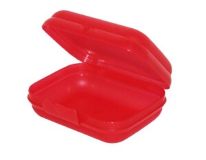 tupperware packable keeper hinged oyster case red