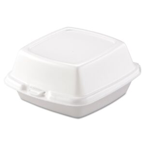 dart 60ht1 carryout food containers foam 1-comp 5 7/8 x 6 x 3 white 500/carton