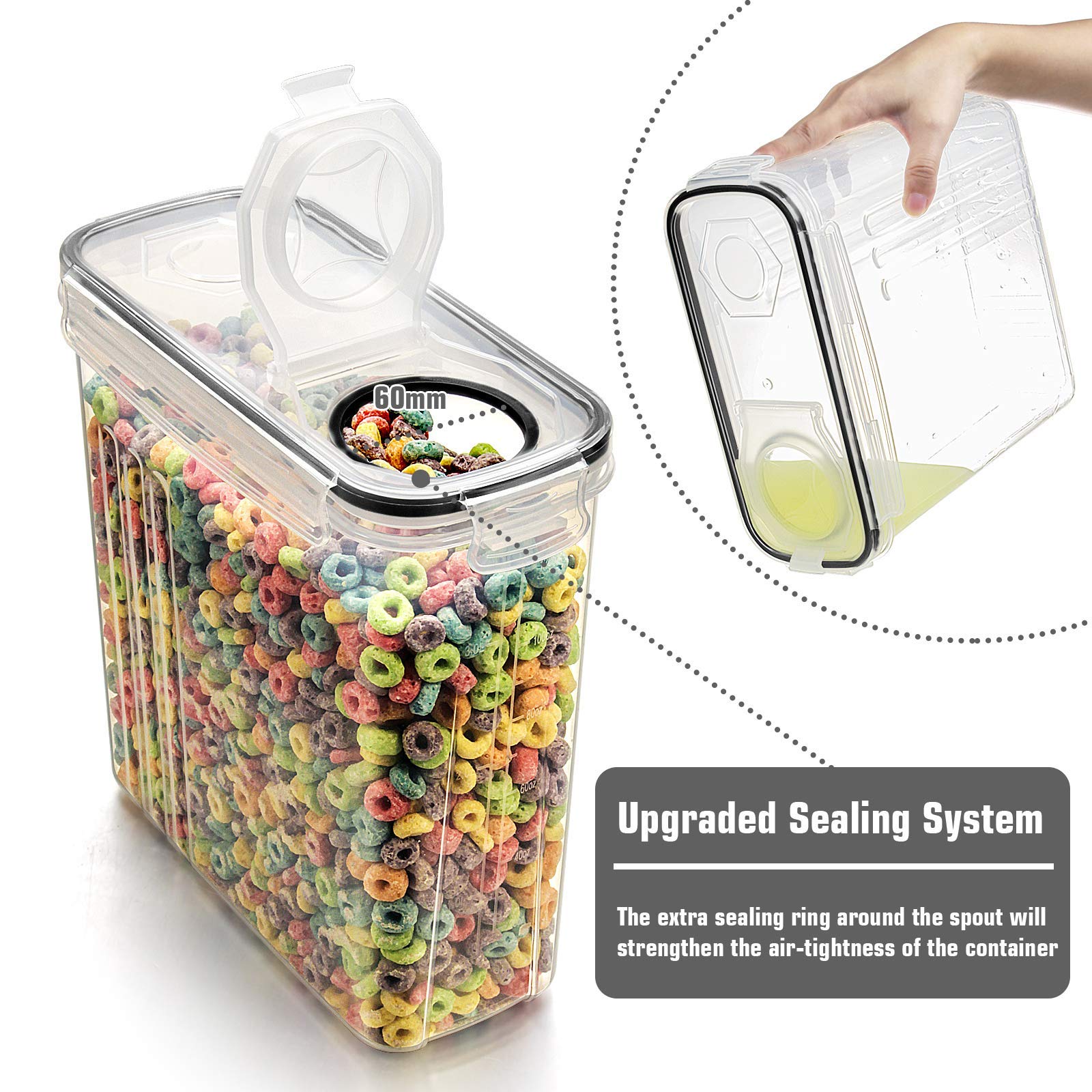 Wildone 8pcs Airtight Storage Containers and 6pcs Cereal Storage Containers