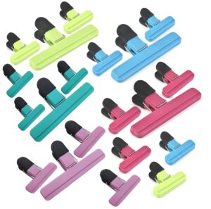 20 pack chip bag clip, food bag clip,assorted sizes, plastic heavy seal grip,5 colors