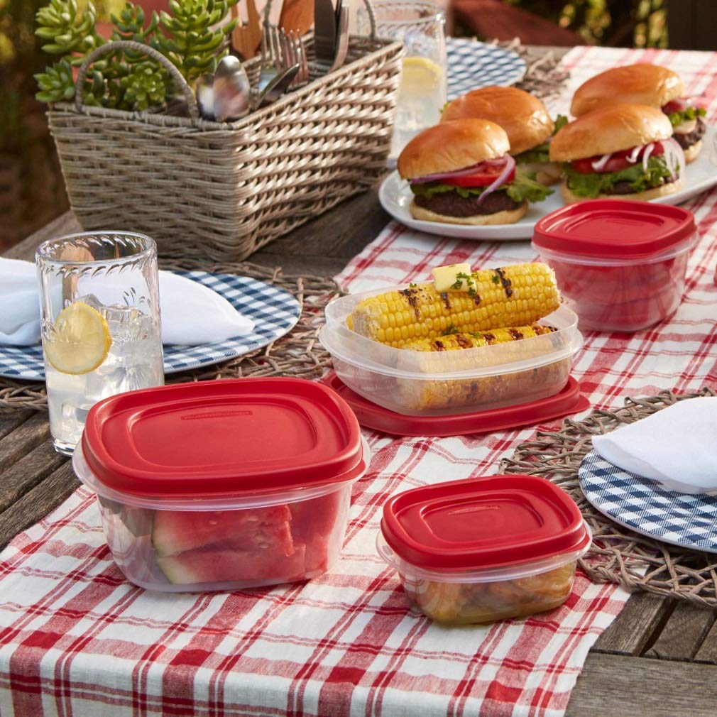 Rubbermaid 38 Piece Easy Find Lid Red Food Storage Set - Kitchen Storage