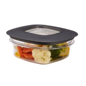 rubbermaid premier easy find lids food storage containers, 1.25 cup, gray