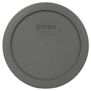 Pyrex (1) 7201-PC Puddle Gray & (1) 7200-PC Berry Red & (1) 7202-PC Bahama Sunset Orange Round Plastic Food Storage Replacement Lids, Made in USA