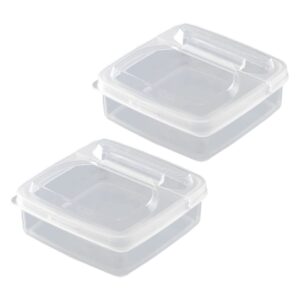 Fridge Cheese Container Butter Food Preservation Box Cheese Slice Box with Flip Lid 2pcs