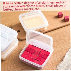 Fridge Cheese Container Butter Food Preservation Box Cheese Slice Box with Flip Lid 2pcs