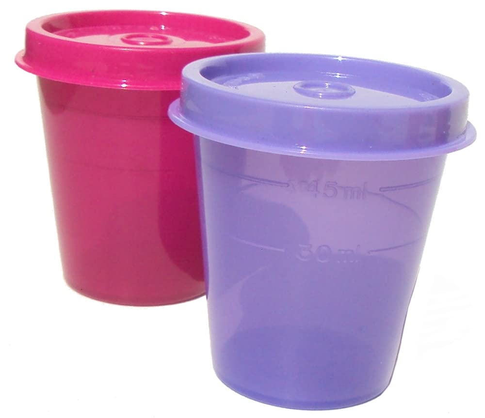 Tupperware Minis Midgets Storage Containers Set of 2 Lilac Purple and Berry Pink