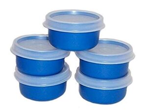 tupperware smidget container 1oz set of 5 blue