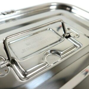 TULGIGS Stainless Steel Rectangular Kimchi Food Storage Container (5L / 168oz / 10.6")