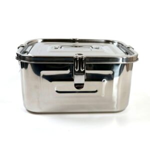 TULGIGS Stainless Steel Rectangular Kimchi Food Storage Container (5L / 168oz / 10.6")