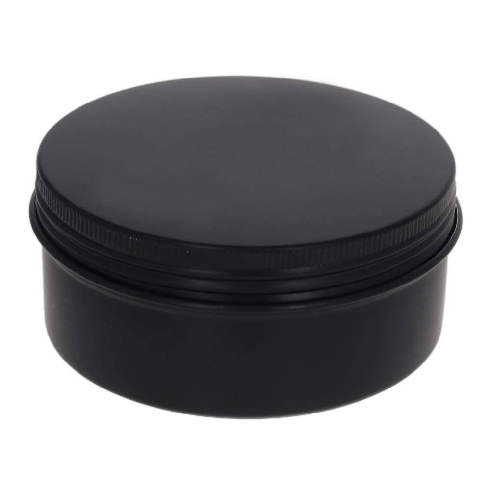 Auniwaig 10pcs 5 oz 150ml Round Aluminum Cans Tin Can Screw Top Metal Lid Containers DIY Tins Makeup Storage Box for Crafts Spices Candles Candies Tea Gift(Black)