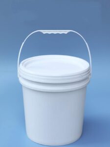 welliestr 2 pack (5l white) plastic bucket with lid and handle food grade container leakproof,food storage container
