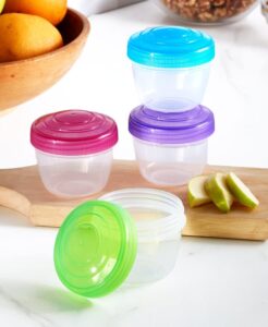 fresh fare twist-top snack containers - small food storage - set of 4