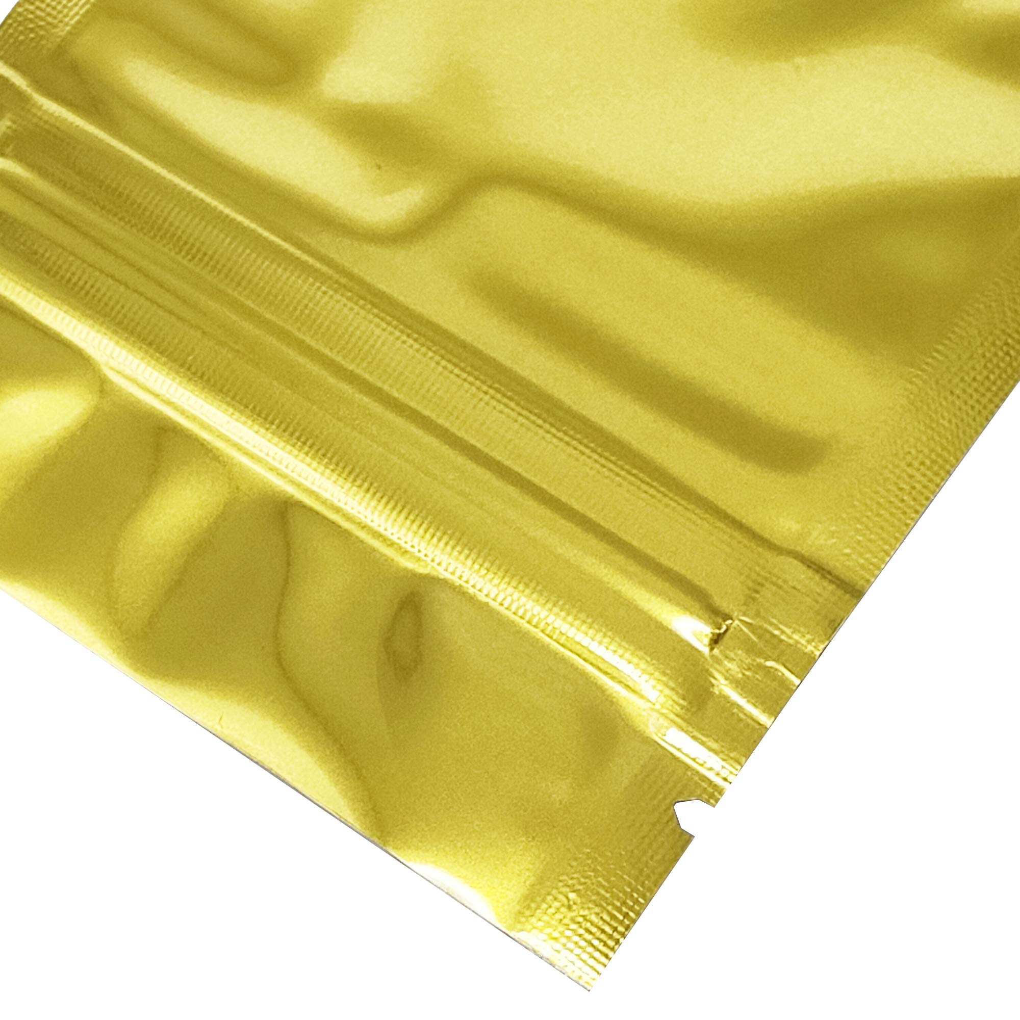 100PCS Clear/Silver/Gold Foil Flat Small Mini Sample Size Zip Top Bags 6.5x9cm (2.5x3.5")