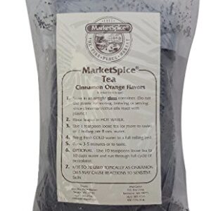 Market Spice Cinnamon Orange Loose Leaf Tea, 8 oz. Package With Brewing And Storage Instructions. (Cinnamon-Orange 8 oz.)