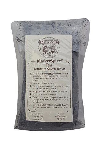 Market Spice Cinnamon Orange Loose Leaf Tea, 8 oz. Package With Brewing And Storage Instructions. (Cinnamon-Orange 8 oz.)