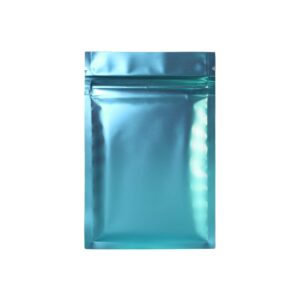 QQ Studio 100 Double-Sided Metallic Color Foil QuickQlick™ Resealable Flat Packaging Pouch Bags (Matte Blue, 3.25" x 5")