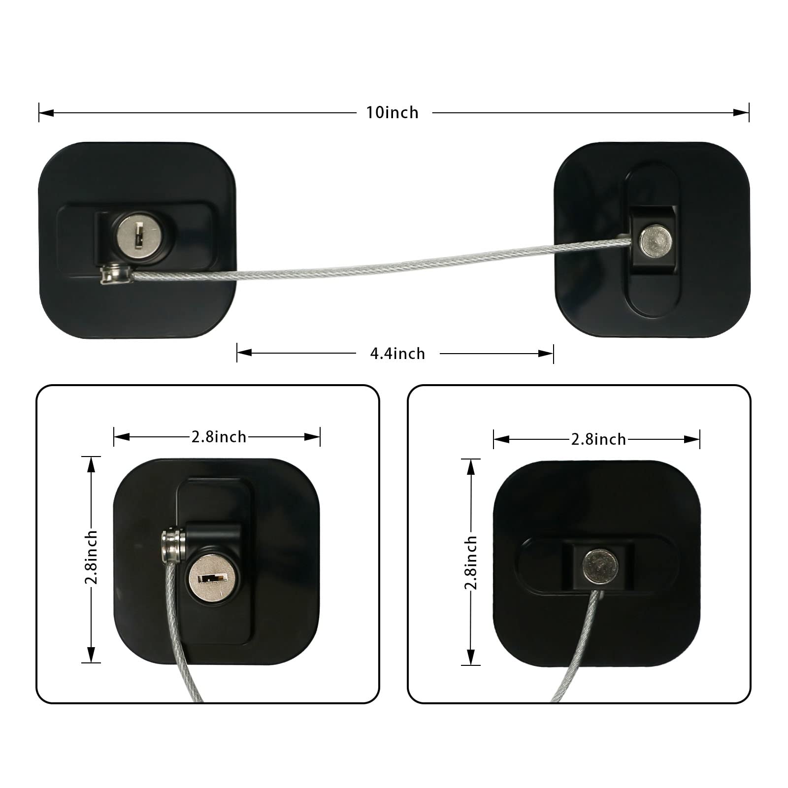 PTLOCKMY Protects Locks from Children's Window Accidents and cabinets, Fridge Doors Being Opened, Fridge Lock Strong Adhesive (Fridge Lock - White 1Pack)