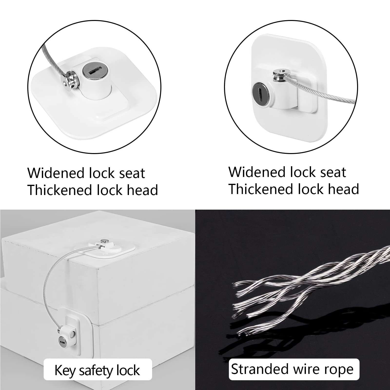 PTLOCKMY Protects Locks from Children's Window Accidents and cabinets, Fridge Doors Being Opened, Fridge Lock Strong Adhesive (Fridge Lock - White 1Pack)