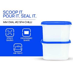 Tupperware Modular Mates Oval 2 Container Set, 1.1 Litres, 4-Pieces