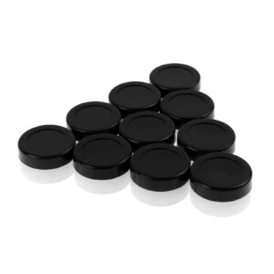 ooDuo 5ml Silicone Containers Wax 20pcs Non Stick Round Oil Kitchen Multi Use Storage Jar Clear Bottom and Black Cover